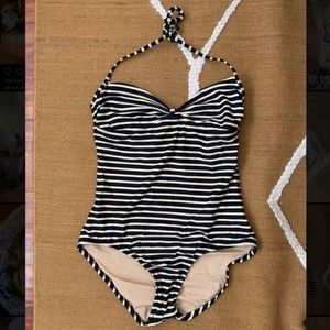 J. Crew striped one-piece swim suit